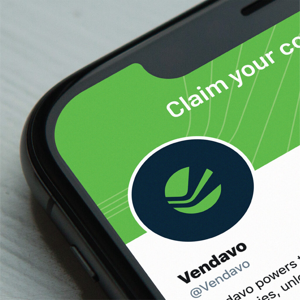 Vendavo app with brand identity.